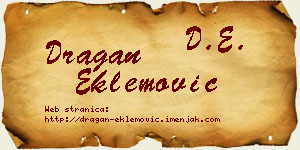Dragan Eklemović vizit kartica
